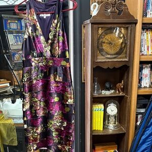 Evan Picone Black and Pink Floral Dress